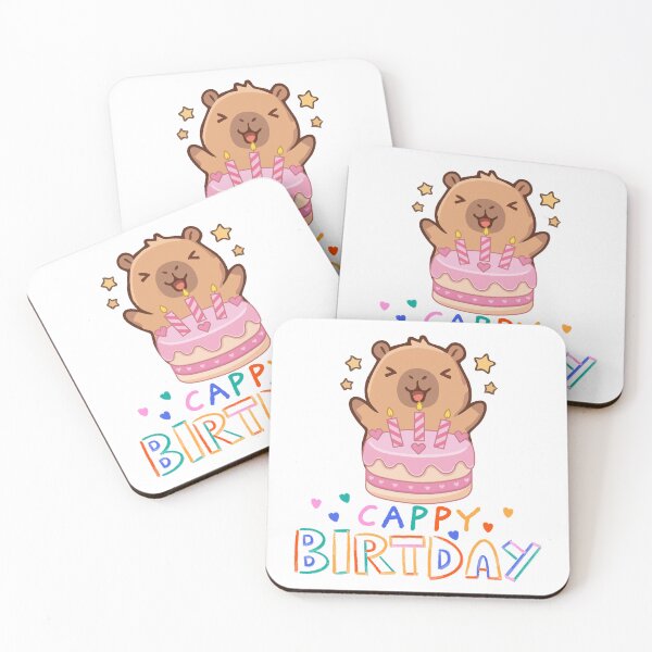 Item preview, Cappy Birthday Cute Capybara With Birthday Cake  designed and sold by thebest-2studio.