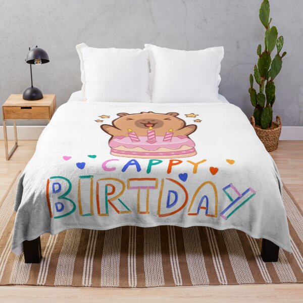 Item preview, Cappy Birthday Cute Capybara With Birthday Cake  designed and sold by thebest-2studio.