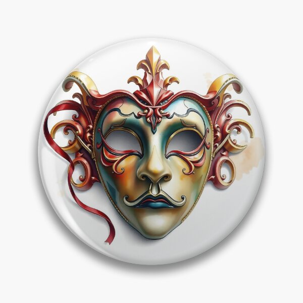 Item preview, Detailed Venetian Mask | Watercolor Style designed and sold by UnhingedBird.