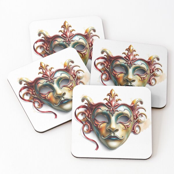 Item preview, Detailed Venetian Mask | Watercolor Style designed and sold by UnhingedBird.