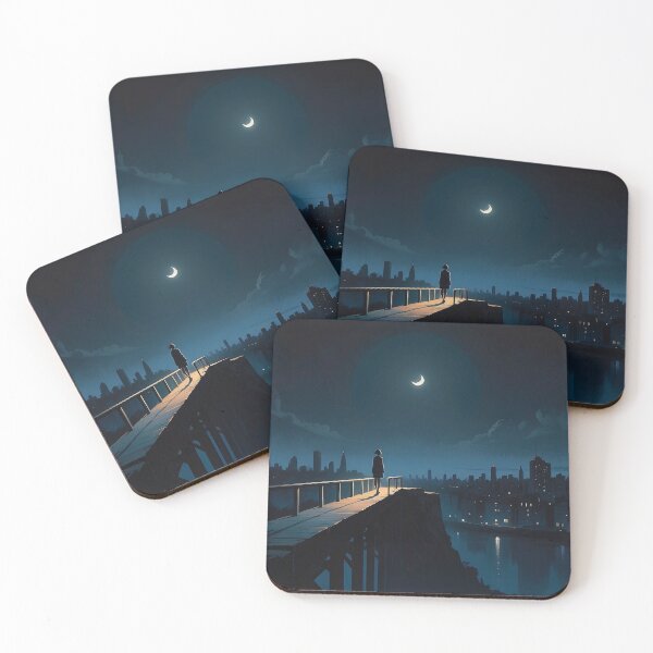 Item preview, Moonlit Solitude Above the City designed and sold by KiraChie.