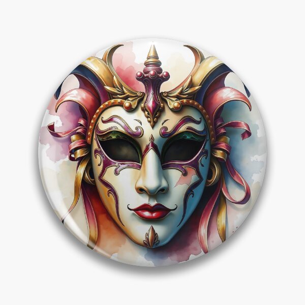 Item preview, Detailed Venetian Mask | Watercolor Style designed and sold by UnhingedBird.