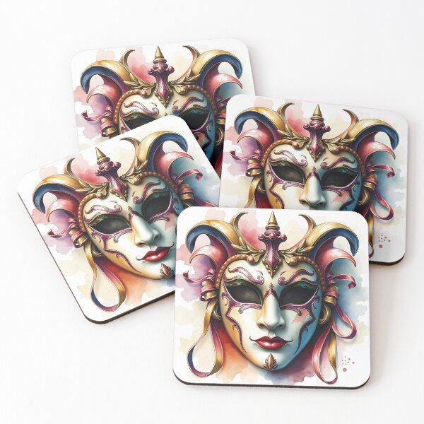 Item preview, Detailed Venetian Mask | Watercolor Style designed and sold by UnhingedBird.