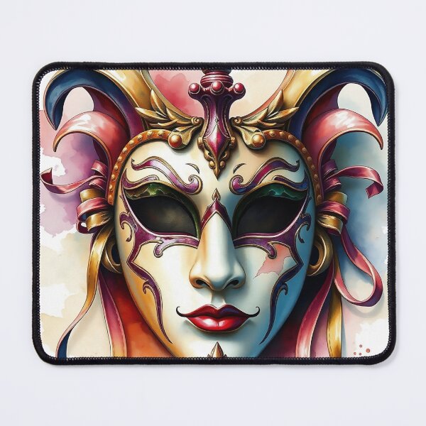 Item preview, Detailed Venetian Mask | Watercolor Style designed and sold by UnhingedBird.