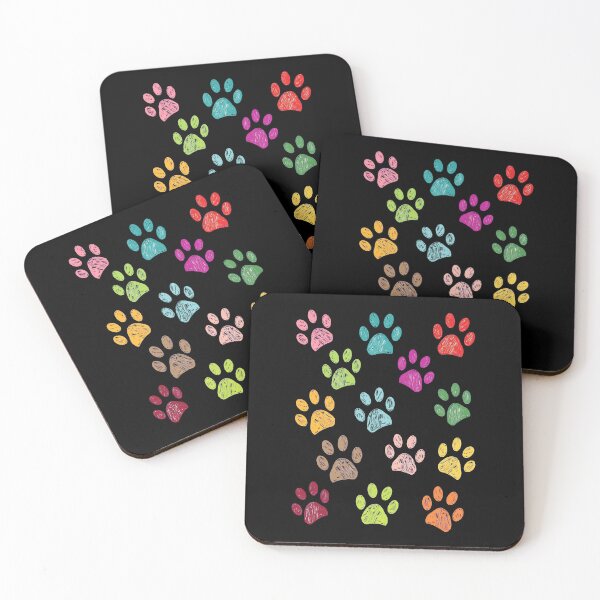 Item preview, Colorful Crayon Paw Prints Pattern designed and sold by OlyvieArt.