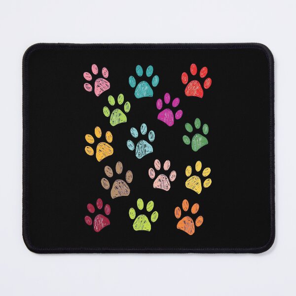 Item preview, Colorful Crayon Paw Prints Pattern designed and sold by OlyvieArt.