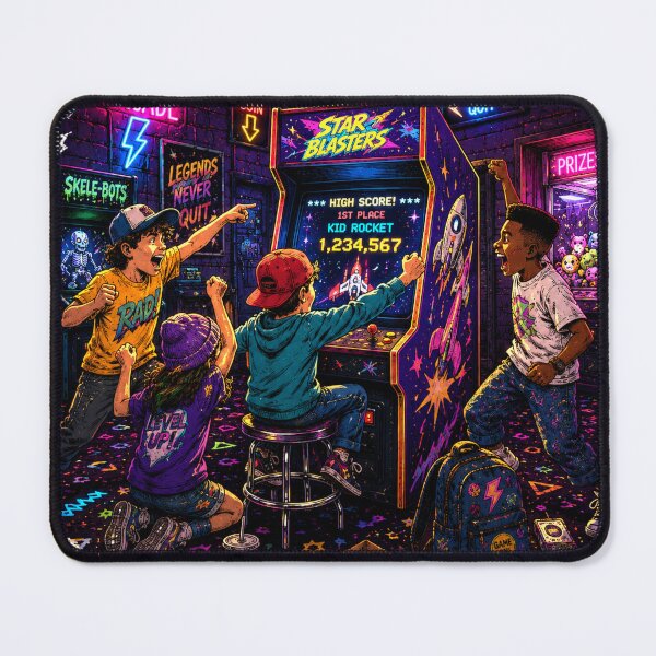 Item preview, Retro Arcade Legends Never Quit – 80s Neon Gamer Shirt designed and sold by ThreadTheory976.