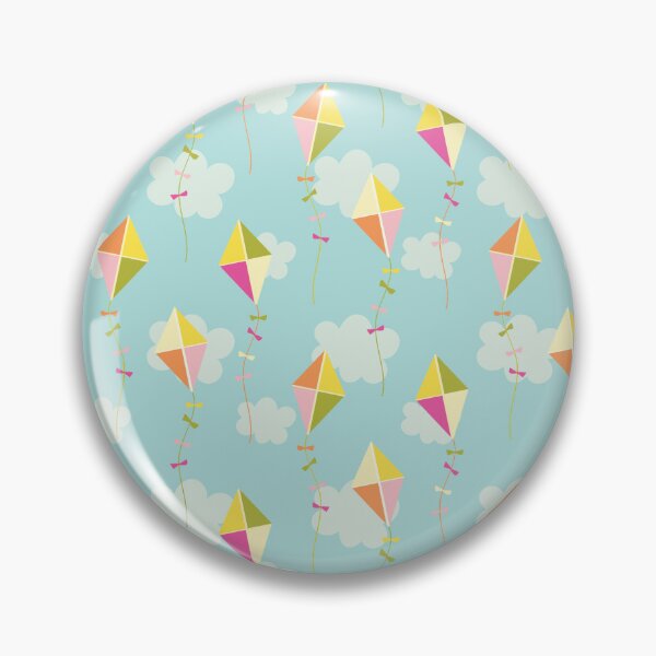 Item preview, Muted Turquoise Kites Pattern – Soft Vintage Sky Design designed and sold by EmeraldeaDesign.