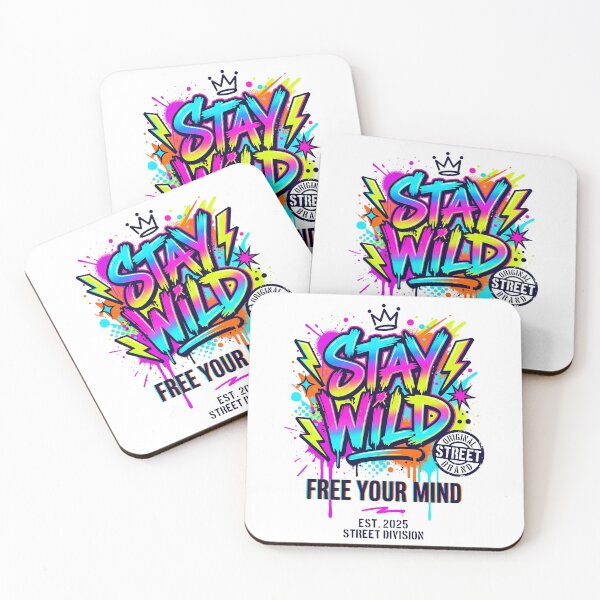 Artikelvorschau, Bleib wild! Bunte Graffiti-Streetwear-Typografie entworfen und verkauft von StormVape.