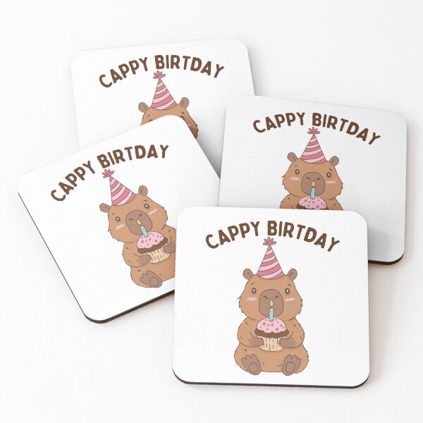 Item preview, Cute Capybara Happy Cappy Birthday designed and sold by thebest-2studio.