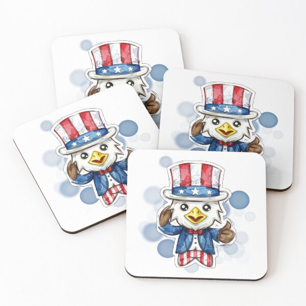 Item preview, Patriotic Eagle in Suit and Hat USA Flag Inspired Design designed and sold by iamKRUK.