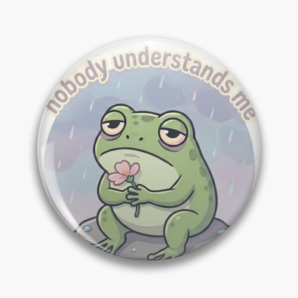 Item preview, Nobody Understands Me – Lonely Sad Frog Sticker designed and sold by Elviqus Shop.