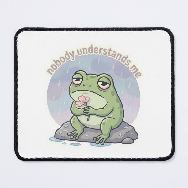 Item preview, Nobody Understands Me – Lonely Sad Frog Sticker designed and sold by Elviqus Shop.