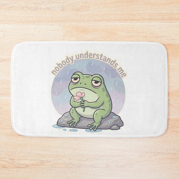 Item preview, Nobody Understands Me – Lonely Sad Frog Sticker designed and sold by Elviqus Shop.