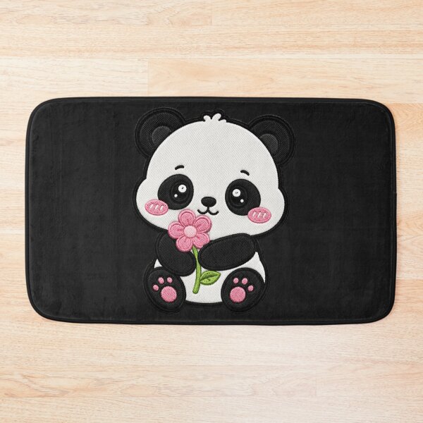 Item preview, Kawaii Panda Flower Embroidery Patch Cute Chibi Animal designed and sold by ColorSplash123.