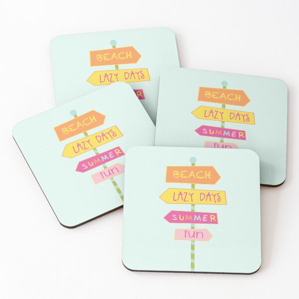 Item preview, Beach Lazy Days Road Sign Cutout – Fun Summer Cheer Typography Design designed and sold by EmeraldeaDesign.