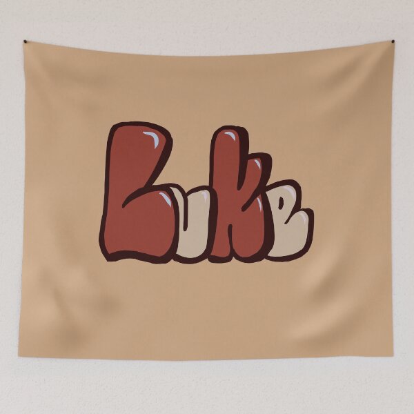 Item preview, Luke in earthy Red bubble letters - The top 10 best Personalized Custom Name gift ideas for boys and men Luke designed and sold by Artonmytee.