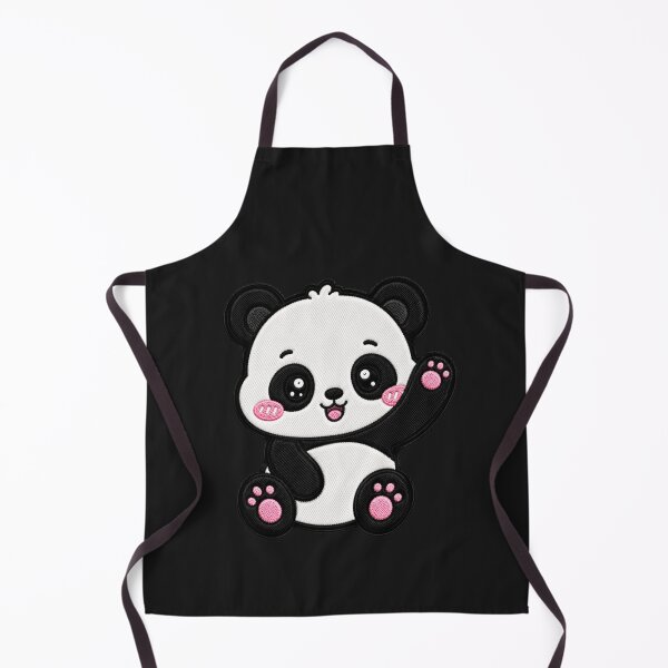 Item preview, Kawaii Panda Waving Embroidery Patch Cute Chibi Animal designed and sold by ColorSplash123.