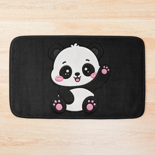 Item preview, Kawaii Panda Waving Embroidery Patch Cute Chibi Animal designed and sold by ColorSplash123.