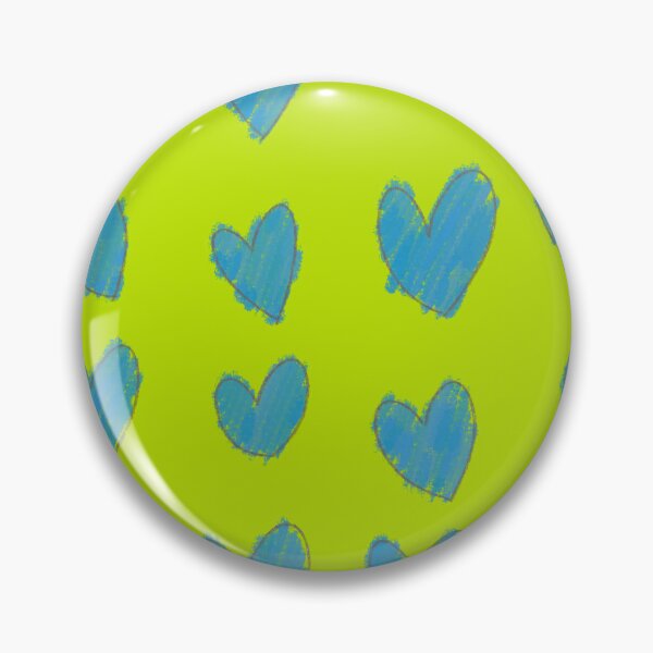 Item preview, Lucky Lime Blue Heart Pattern designed and sold by Lucky Sock Club.