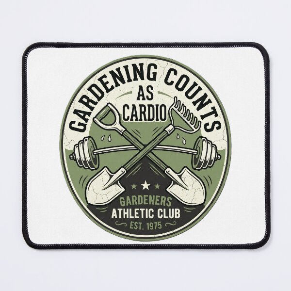 Item preview, Gardening Counts As Cardio - Retro Athletic Club Parody designed and sold by GazzatheGreen.