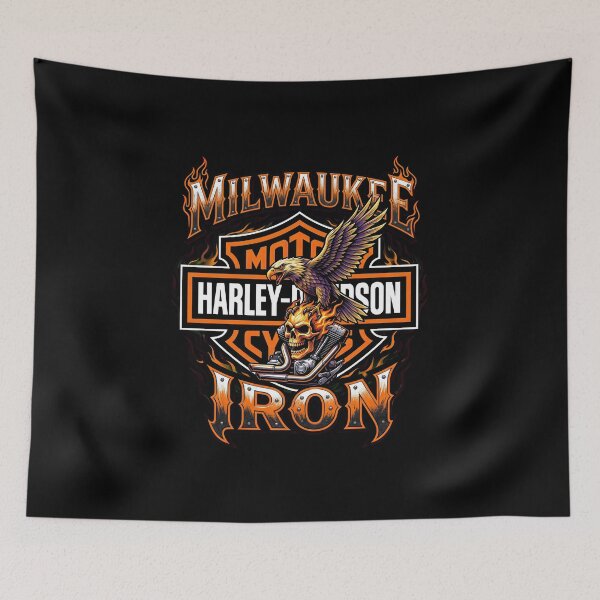 Item preview, Milwaukee Iron Harley Davidson Vintage Freedom Rider Artwork designed and sold by enzoade.