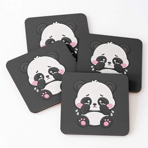 Item preview, Kawaii Crying Panda Embroidery Patch Cute Chibi Animal designed and sold by ColorSplash123.