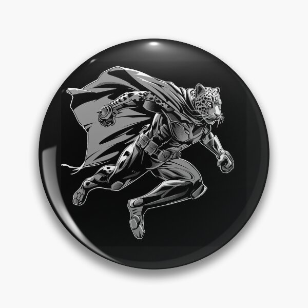 Item preview, Superhero Leopard in Cape – Black and White Comic Big Cat Art designed and sold by inkoutninja.