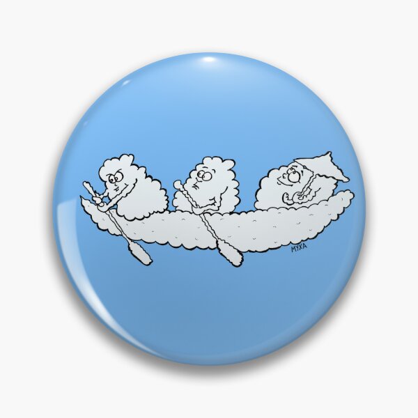 Item preview, Sky Teamwork – Funny Rowing Clouds Illustration designed and sold by MyxaART.