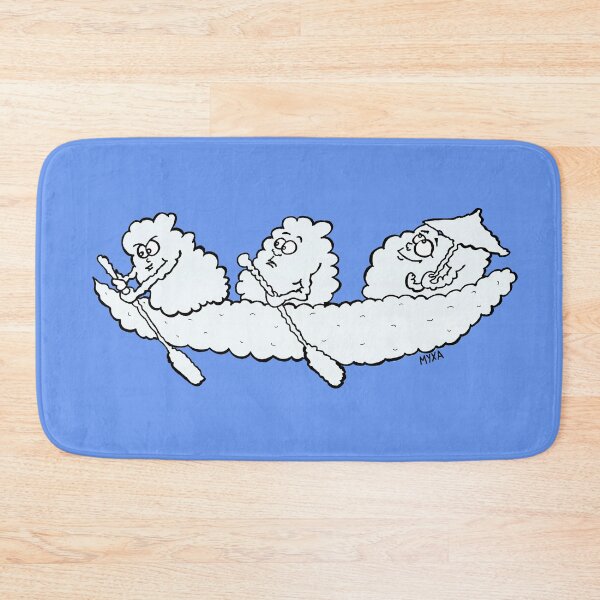 Item preview, Sky Teamwork – Funny Rowing Clouds Illustration designed and sold by MyxaART.
