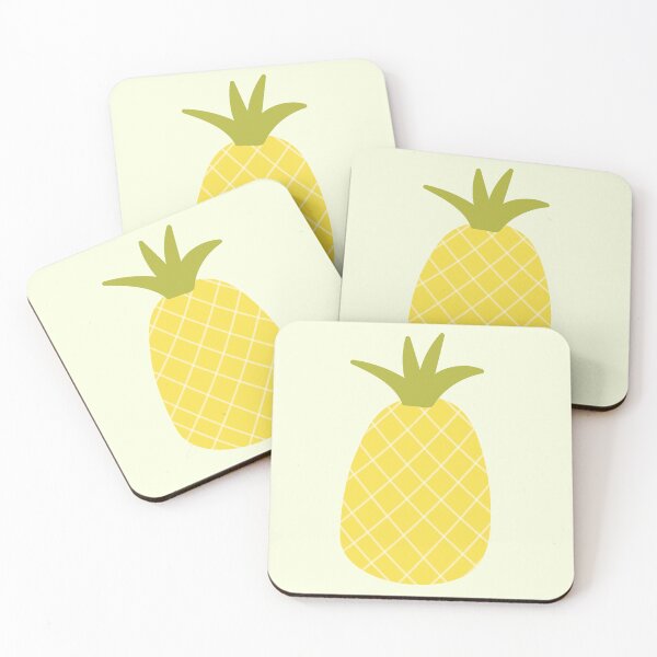 Item preview, Flat Style Yellow Pineapple Cutout – Tropical Ananas Minimal Design designed and sold by EmeraldeaDesign.