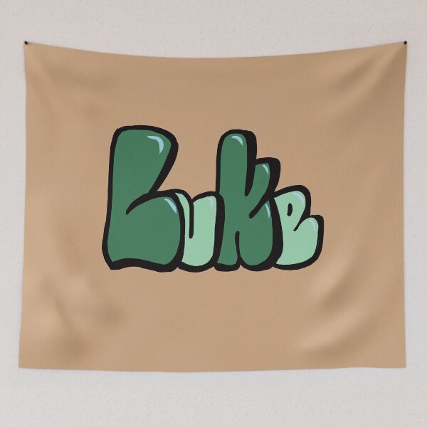 Item preview, Luke in earthy Green bubble letters - The top 10 best Personalized Custom Name gift ideas for boys and men Luke designed and sold by Artonmytee.