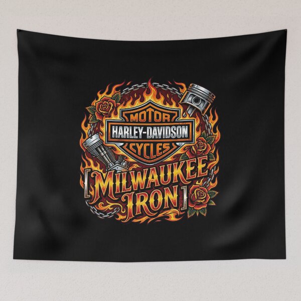 Item preview, Milwaukee Iron Harley Davidson Bold Motorcycle Spirit Artwork designed and sold by enzoade.
