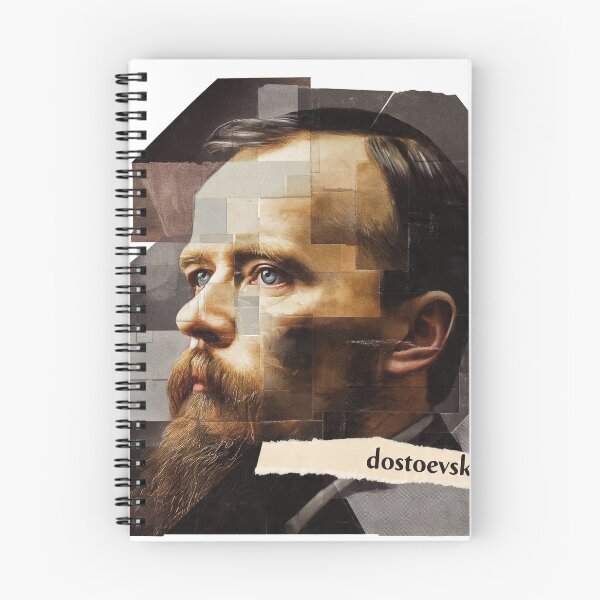 Item preview, Dostoevsky – Literary Collage Portrait Art Print | Russian Literature Philosophy Poster designed and sold by OzzFrequency.