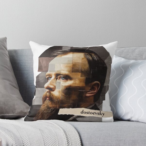 Item preview, Dostoevsky – Literary Collage Portrait Art Print | Russian Literature Philosophy Poster designed and sold by OzzFrequency.