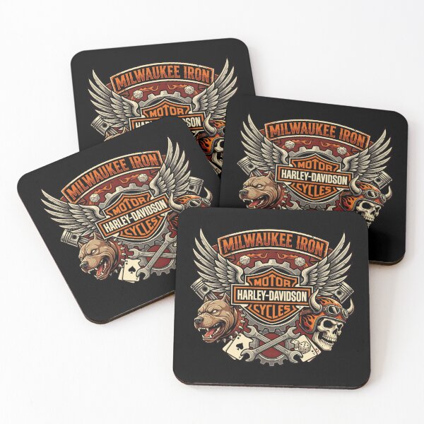 Item preview, Milwaukee Iron Harley Davidson Retro Cruiser Illustration designed and sold by enzoade.