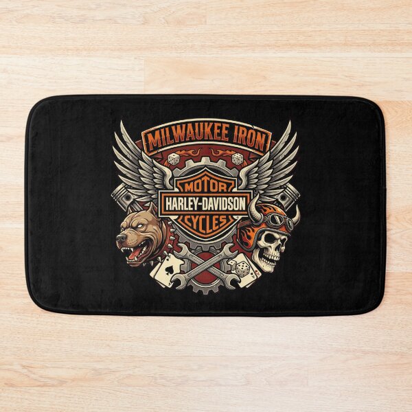Item preview, Milwaukee Iron Harley Davidson Retro Cruiser Illustration designed and sold by enzoade.