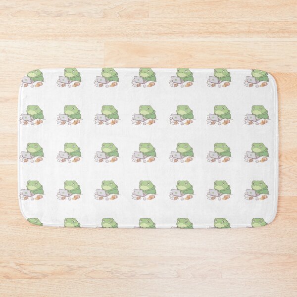 Item preview, Tired Frog Working On Laptop Cute Kawaii Office Worker Art designed and sold by CreatedbyKandJ.