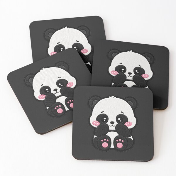 Item preview, Kawaii Shy Panda Embroidery Patch Cute Chibi Animal designed and sold by ColorSplash123.