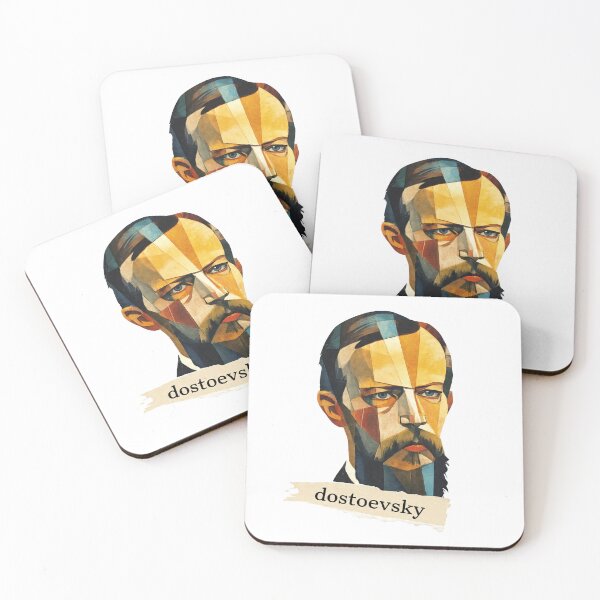 Item preview, Dostoevsky – Literary Collage Portrait Art Print | Russian Literature Philosophy Poster designed and sold by OzzFrequency.
