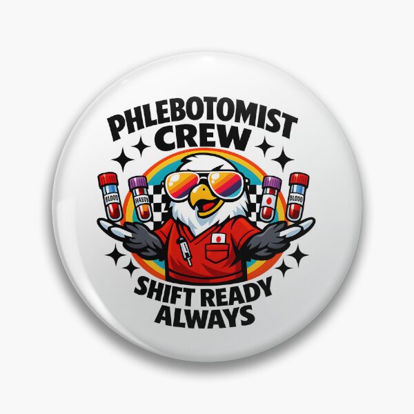 Item preview, Cool Bird Phlebotomist Crew Meme Retro Sunglasses Medical Tech Sticker | National Phlebotomist Recognition Week Gift designed and sold by ClinicalHubs.