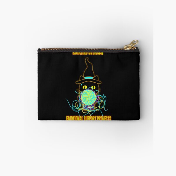 Item preview, Rotating Between Emotional Support Projects – Funny Crochet & Knitting Witch Cat Shirt designed and sold by ArtyWares.