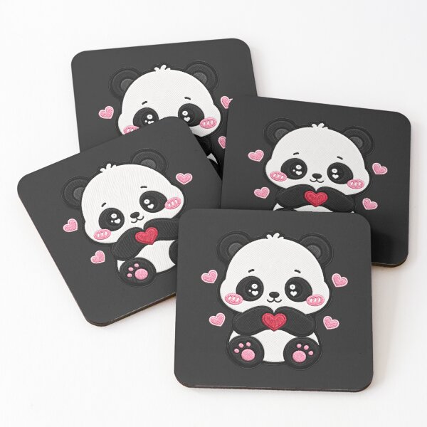 Item preview, Kawaii Panda Love Embroidery Patch Cute Chibi Animal designed and sold by ColorSplash123.