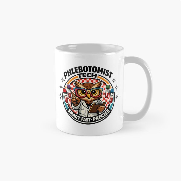 Item preview, Cool Retro Owl Phlebotomist Tech Sunglasses Checkered Badge | Smart Fast Precise | Phlebotomists Recognition Week & Lab Week designed and sold by ClinicalHubs.