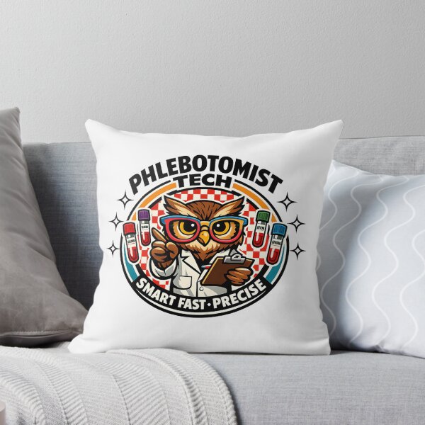 Item preview, Cool Retro Owl Phlebotomist Tech Sunglasses Checkered Badge | Smart Fast Precise | Phlebotomists Recognition Week & Lab Week designed and sold by ClinicalHubs.