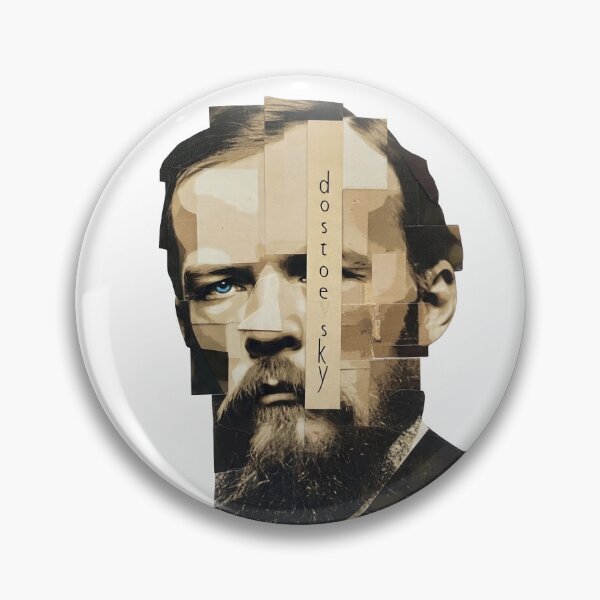 Item preview, Dostoevsky – Literary Collage Portrait Art Print | Russian Literature Philosophy Poster designed and sold by OzzFrequency.
