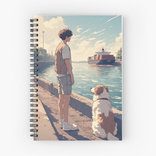Item preview, The young man and his dog stopped to admire the view. designed and sold by Whose-sweat.