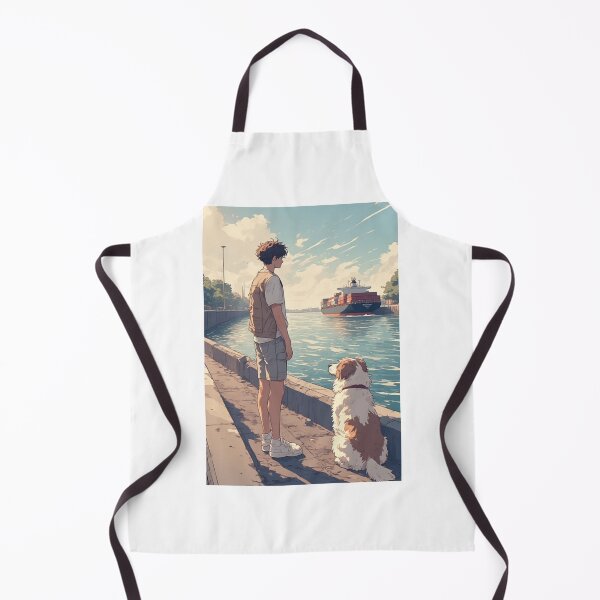 Item preview, The young man and his dog stopped to admire the view. designed and sold by Whose-sweat.
