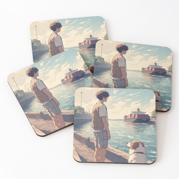 Item preview, The young man and his dog stopped to admire the view. designed and sold by Whose-sweat.