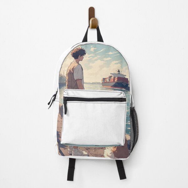 Item preview, The young man and his dog stopped to admire the view. designed and sold by Whose-sweat.